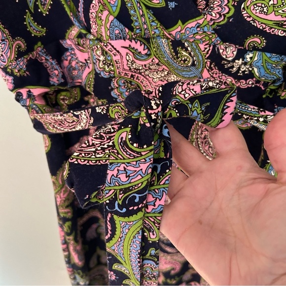 Talbots Faux Wrap Belted Dress. Suze MP. - Picture 6 of 15